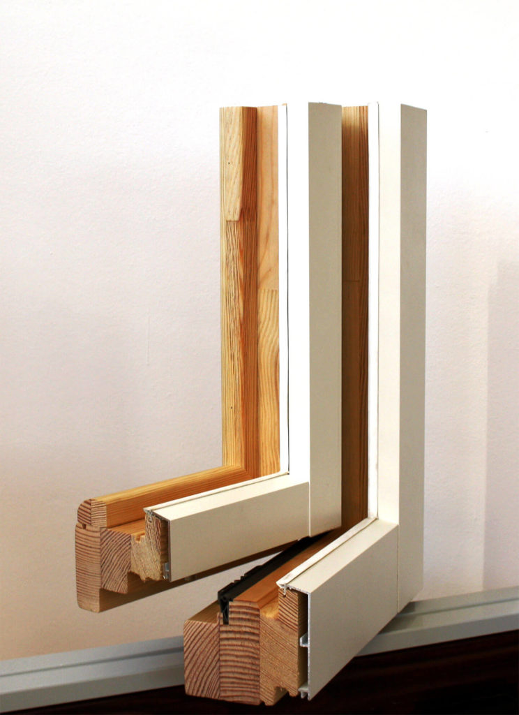 legno alluminio dettaglio