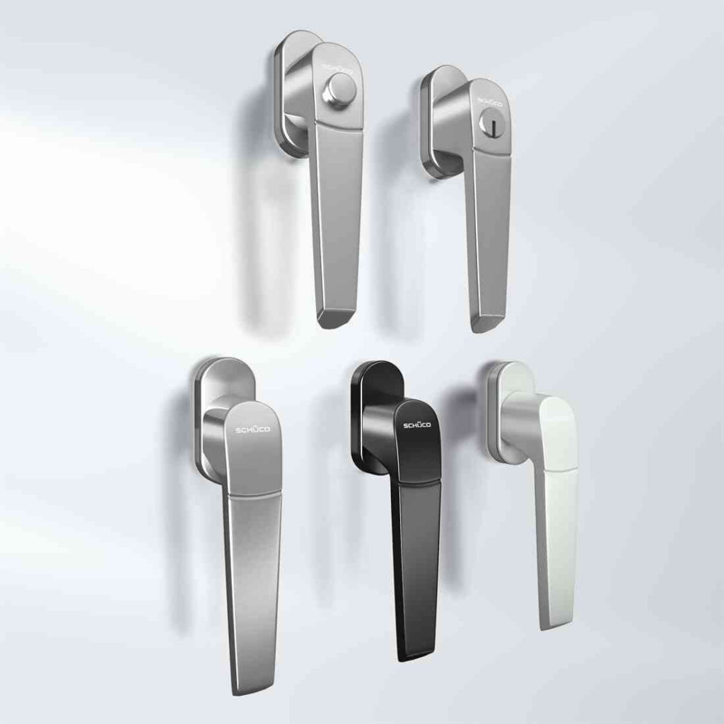 vari tipi di maniglie finestre con dispositivo antieffrazione