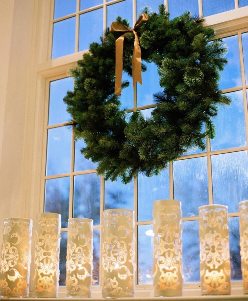 addobbi finestre natale fai da te ghirlande e candele