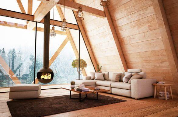 interno di baita in montagna